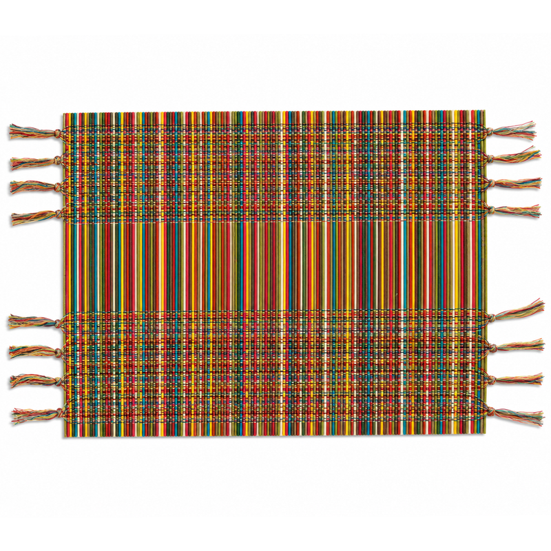 Multi Colors Bamboo Placemat – 13 x 19 Inch