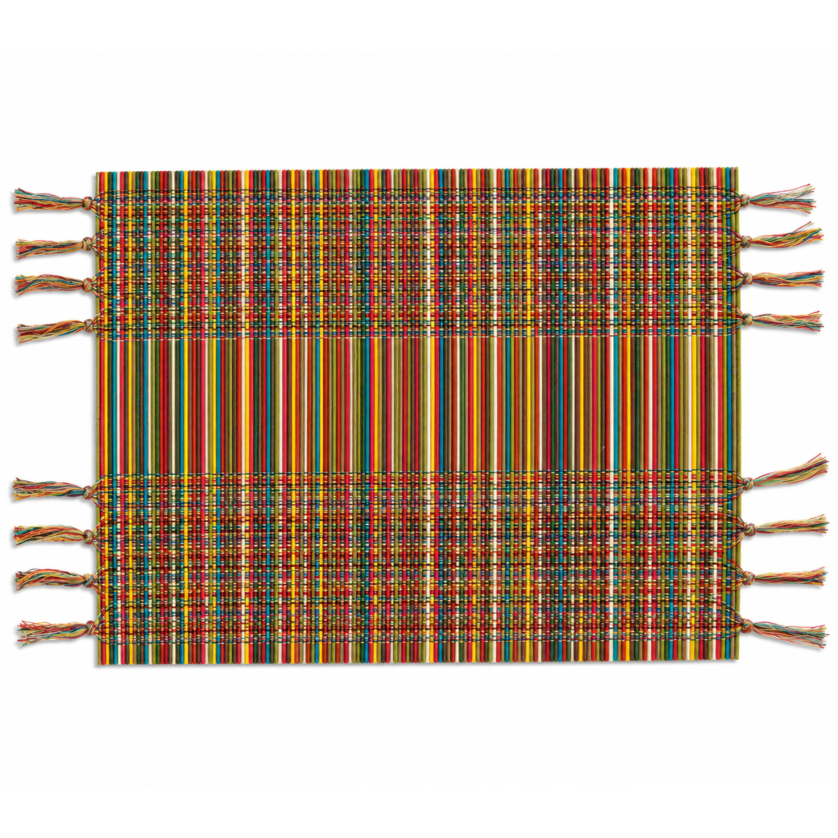 Multi Colors Bamboo Placemat – 13 x 19 Inch
