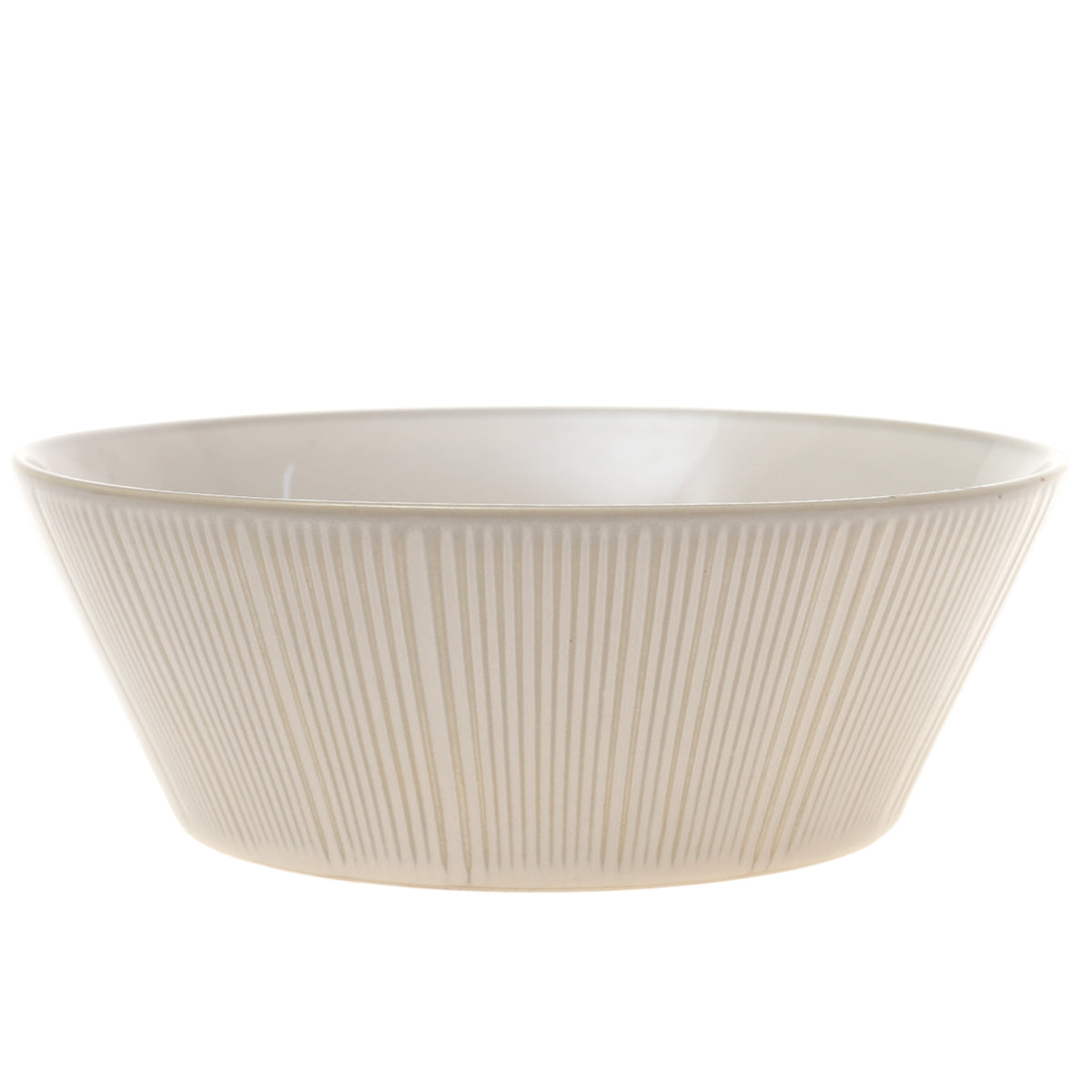 Minimalist Round Beige Ceramic Bowl – Standard Size Modern Serving Bowl - Habitt
