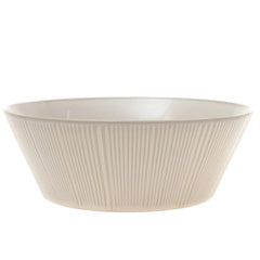 Minimalist Round Beige Ceramic Bowl – Standard Size Modern Serving Bowl - Habitt