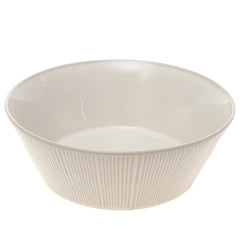 Minimalist Round Beige Ceramic Bowl – Standard Size Modern Serving Bowl - Habitt