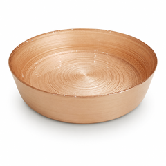Deep Round Copper Plate – Large Handmade Serving Bowl - Habitt