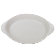 White Embossed Ceramic Oval Baking Dish – Small Elegant Serving & Bakeware - Habitt