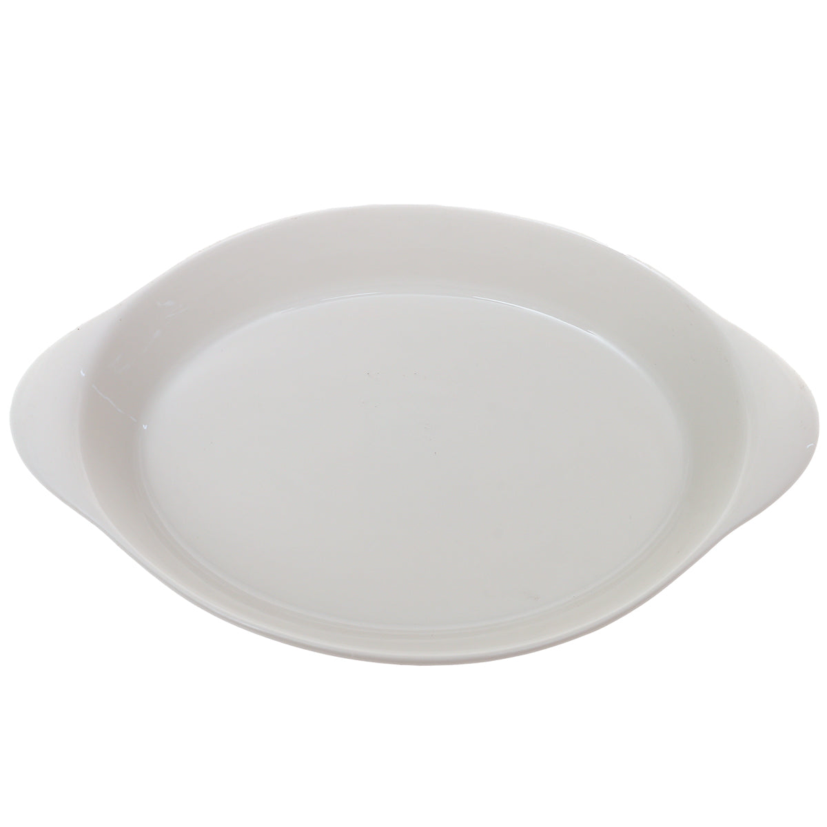 White Embossed Ceramic Oval Baking Dish – Small Elegant Serving & Bakeware - Habitt