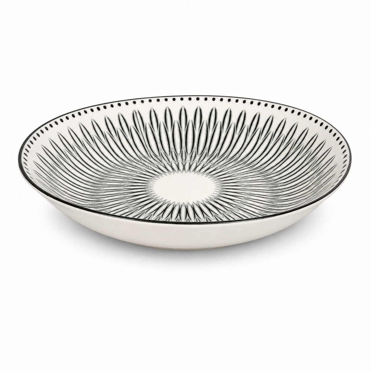 Round Plate – Black & White, Standard