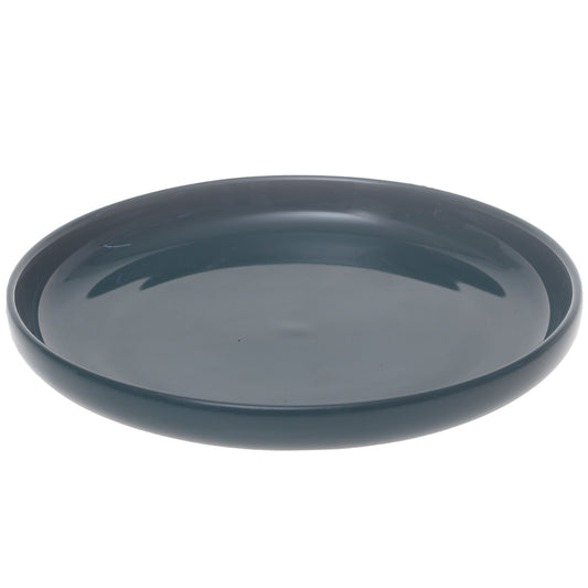Green Ceramic Dinner Plate – Round Minimalist Serving Plate - Habitt