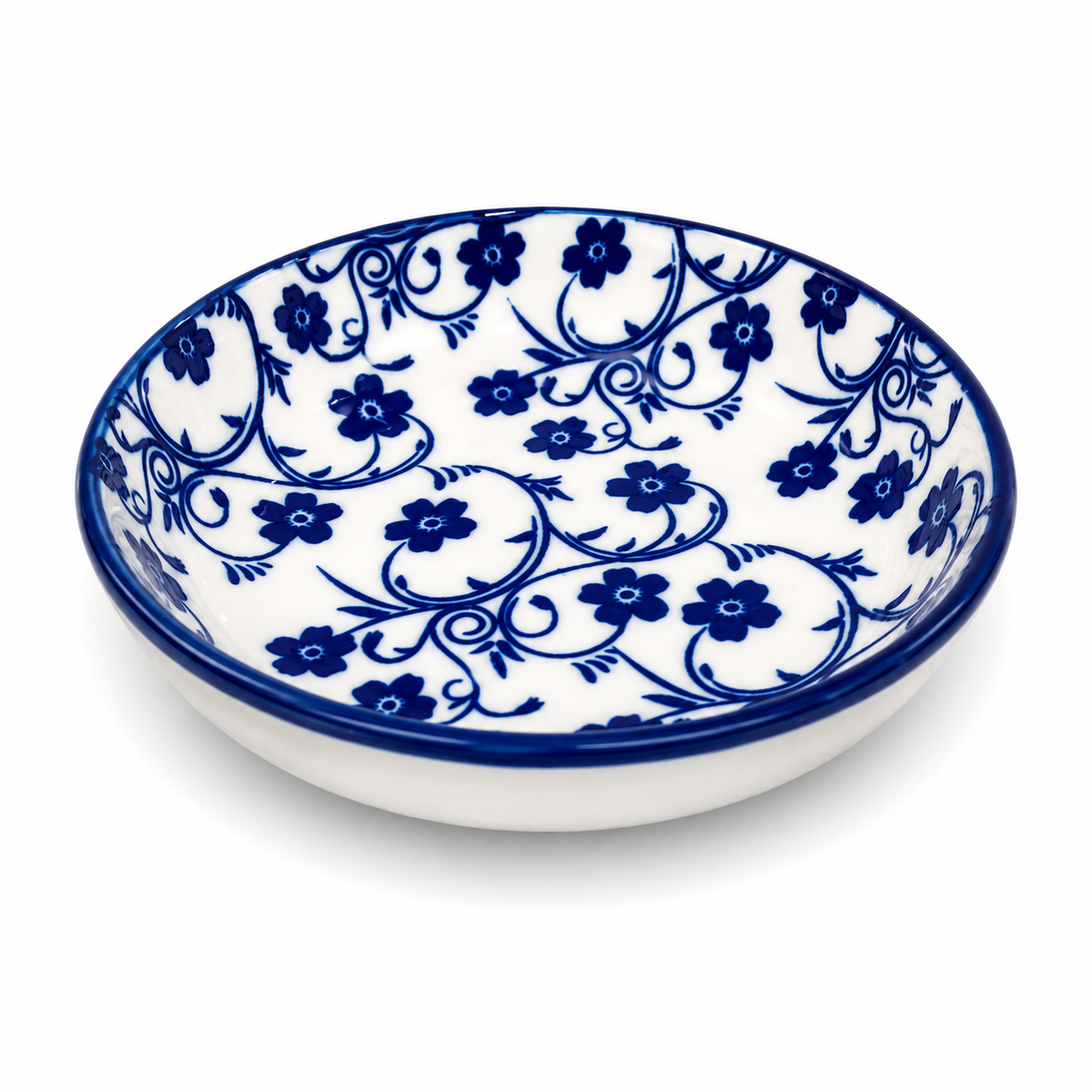 Sauce Dish, Rectangular, White & Blue, Small – HBT 14-7