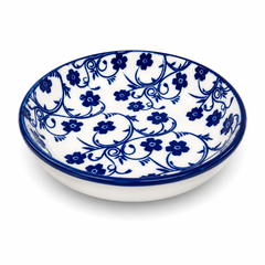 Sauce Dish, Rectangular, White & Blue, Small – HBT 14-7