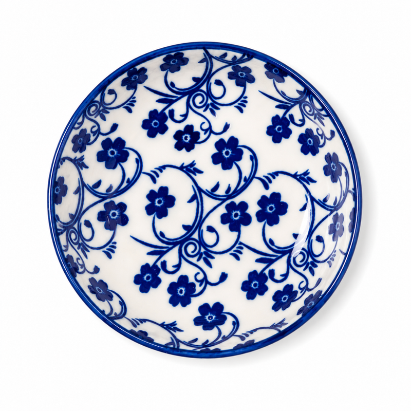 Sauce Dish, Rectangular, White & Blue, Small – HBT 14-7