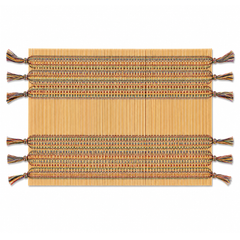 Beige Multi Bamboo Placemat – 13 x 19 Inch