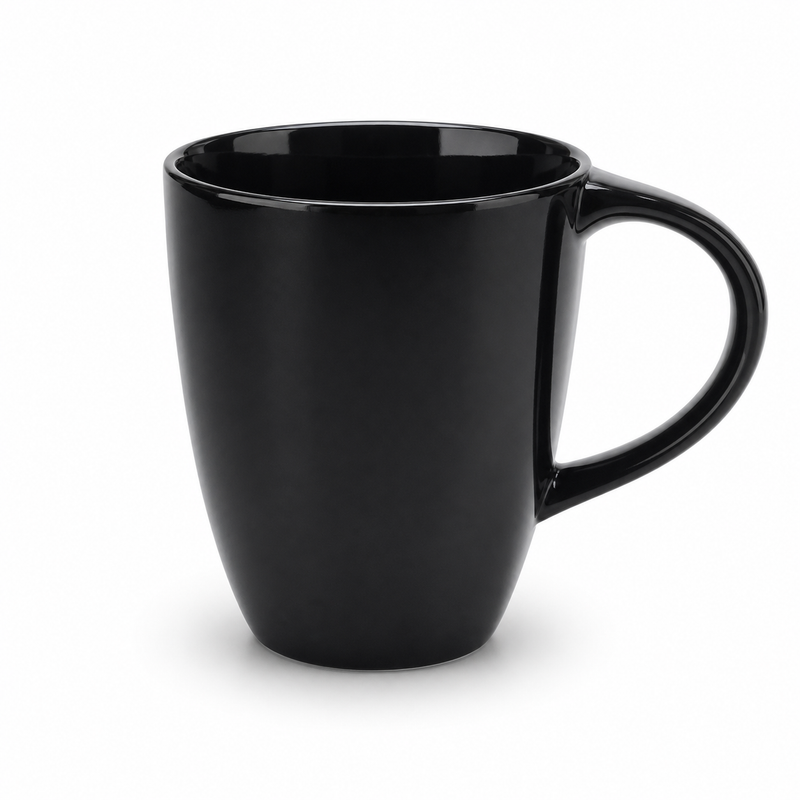 Black Ceramic Mug – Premium Coffee & Tea Mug | Glossy Finish