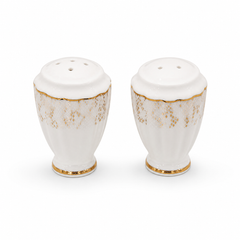 Piece Premium Porcelain Dinner Set with Tea Set & Gold Lace Design | Luxury White Dinnerware Collection
