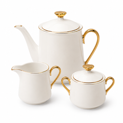 Gold Line Premium Porcelain Dinner Set | Elegant White Dinnerware with Gold Rim