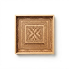 Tray Geometric Engrave 13x13 Inch – Tribal