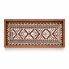 Tray White Diamonds Printed 8x19 Inch – Tribal