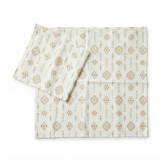 2Pcs Napkin Geometric Beige 17.5x17.5 Inch Tribal Whites
