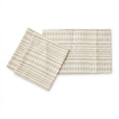 2 Pcs Napkin Lines Neutral 17.5x17.5 Inch – Tribal Whites