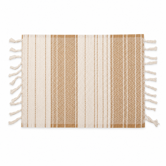 Mat Beige Linear 13x19 Inch – Tribal Whites
