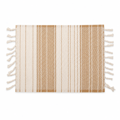 Mat Beige Linear 13x19 Inch – Tribal Whites