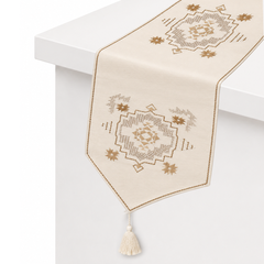 Diamond Patch Table Runner – 14 x 45 Inches | Tribal Embroidered Decorative Table Runner