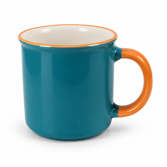 Colourful Two-Tone Ceramic Coffee Mug – Modern Tea & Coffee Cup