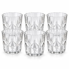6 Pcs Tumbler Glass Set 325ML – Premium Clear Drinking Glasses for Water, Juice, Soft Drinks, Mocktails & Everyday Use