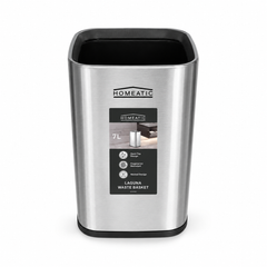 Homeatic Open Dustbin Silver – 7L