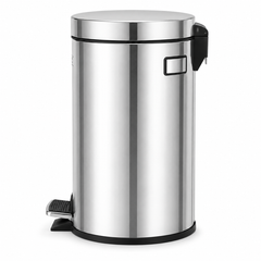 Homeatic Round Stainless Steel Non-Hydraulic Dustbin – 12L