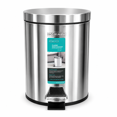 Homeatic Round Stainless Steel Non-Hydraulic Dustbin – 7L