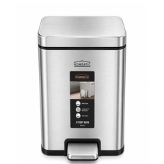 Homeatic Hydraulic Dustbin Silver – 12L