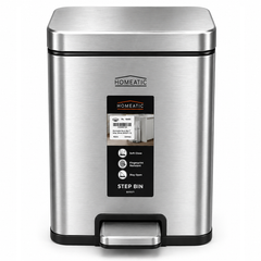 Homeatic Hydraulic Dustbin Silver – 20L