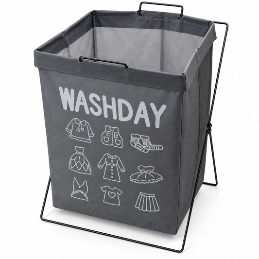 Assorted Colors Foldable Fabric Laundry Basket – Portable Clothes Storage & Organizer