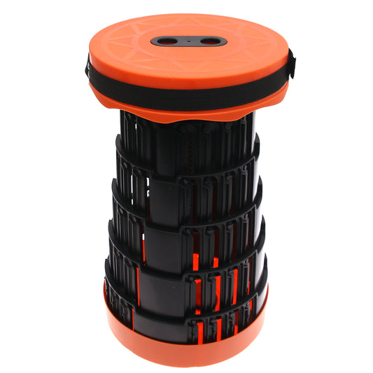 Foldable Telescopic Stool – Black | Portable & Height Adjustable - Habitt