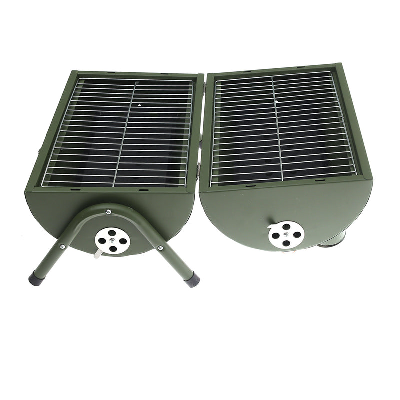 BBQ Grill Green 2009S – Foldable Dual Grill for Outdoor Cooking - Habitt