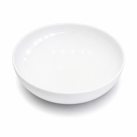 Large Round White Bowl – Elegant Minimalist Serving Bowl (Copy) - Habitt