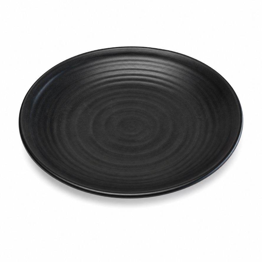 Round Black Dinner Plate – Modern Matte Finish Standard Plate - Habitt