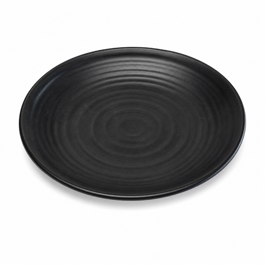 Round Black Dinner Plate – Modern Matte Finish Standard Plate - Habitt