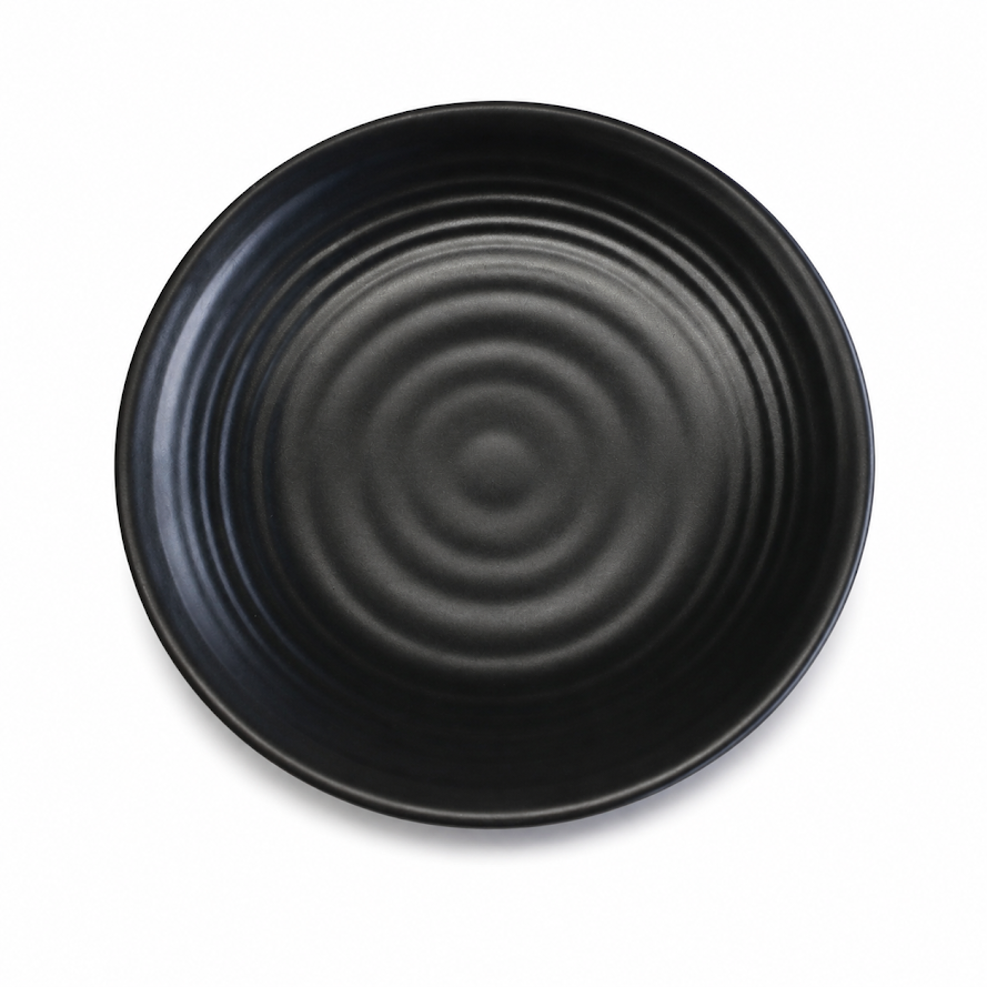 Round Black Dinner Plate – Modern Matte Finish Standard Plate - Habitt