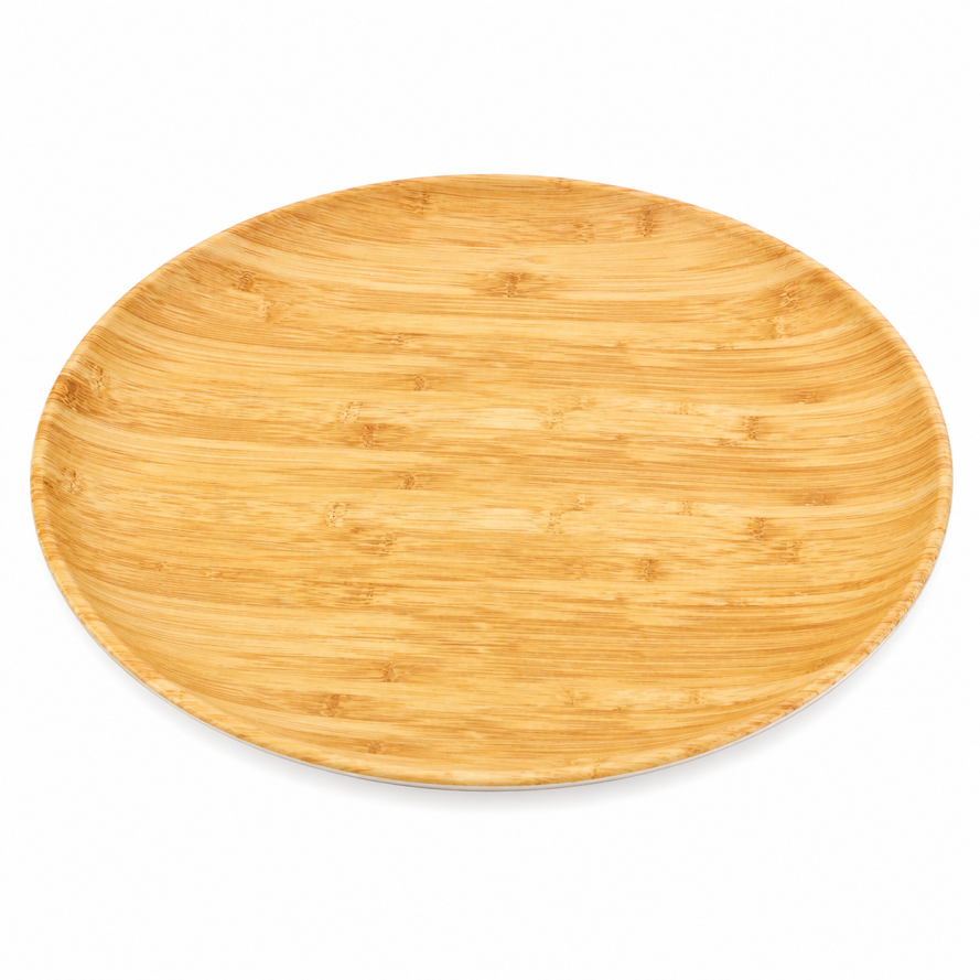 Round Beige Platter – Medium Serving Tray for Modern Dining - Habitt