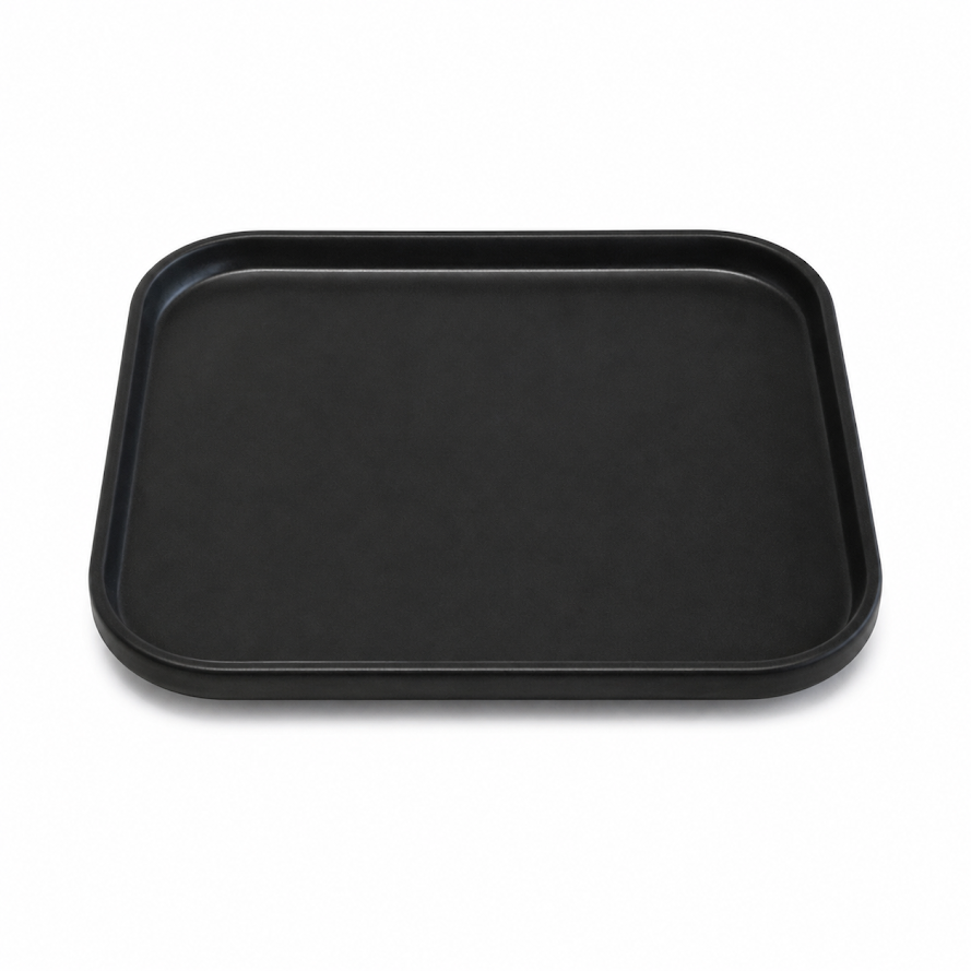 Elegant Black Square Serving Tray – Modern Minimalist Multipurpose Tray (Standard Size) - Habitt