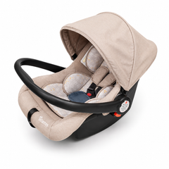 Brown Baby Carry Cot with Padded Seat & Canopy