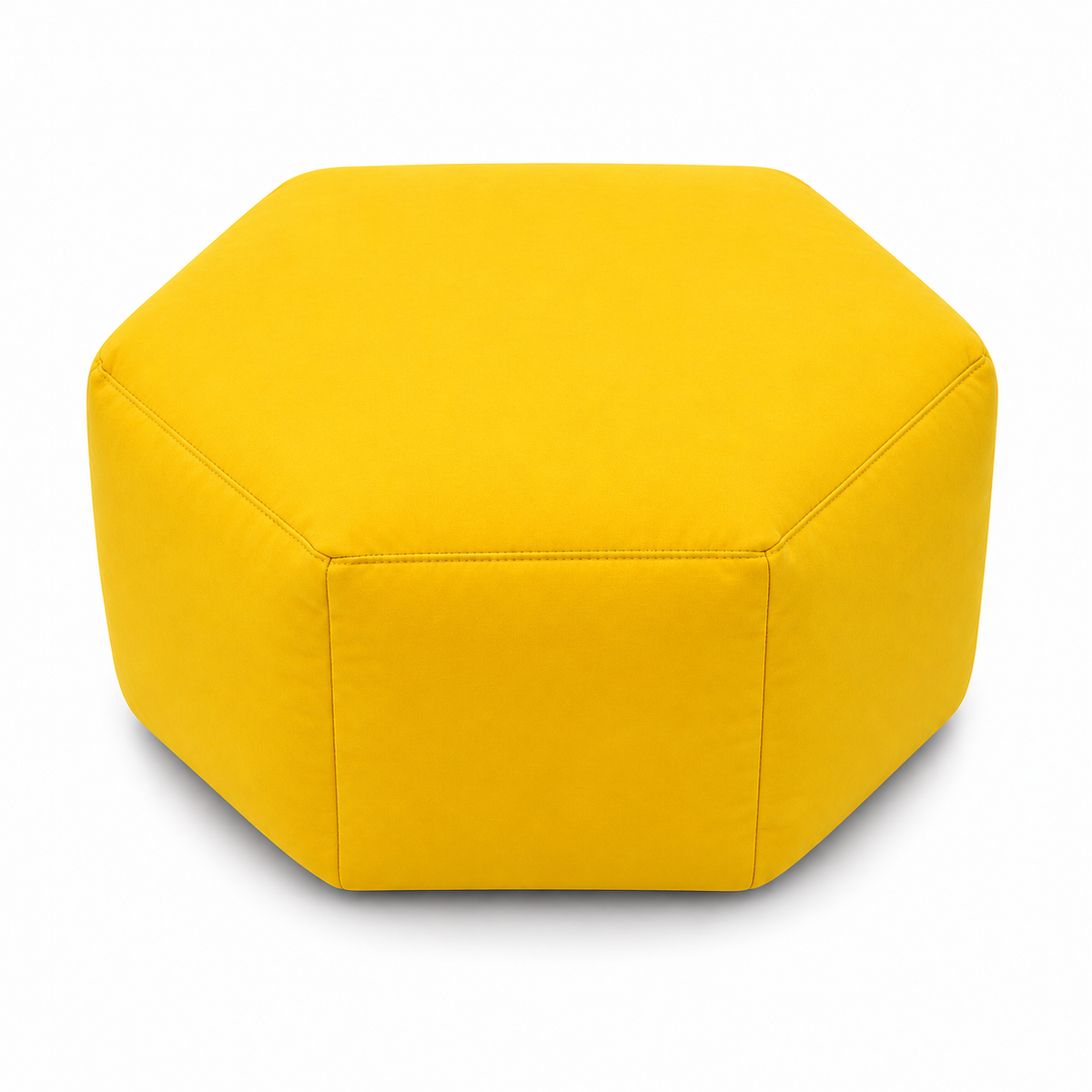 Pentagon Shape Bean Bag – Yellow Modern Floor Seating