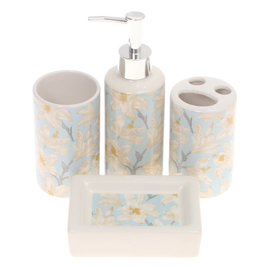 4Pcs Bath Set Blue 9 X 9 Inch Gs-04
