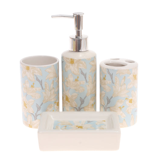 4Pcs Bath Set Blue 9 X 9 Inch Gs-04