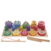 3 In 1 Shape Sorter, Fruit Cutting & Fishing Multi 13 X 6.5 Inch ZA-SG-2407-6 - Habitt