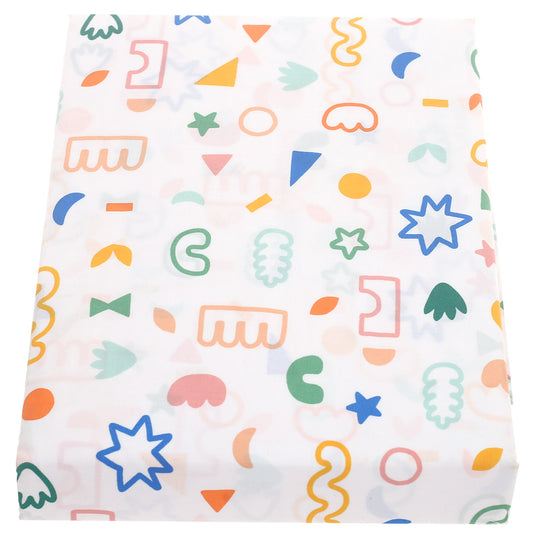 Playful Printed Single Bed Sheet 68x96 – Multicolor Geometric Design