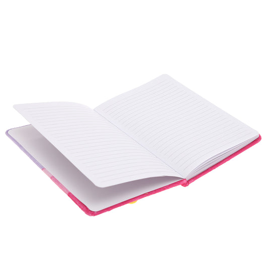 Plush Notebook – Boba Drink Theme | Furry Cover with Pom-Poms | Soft Journal for Kids | 100 Pages