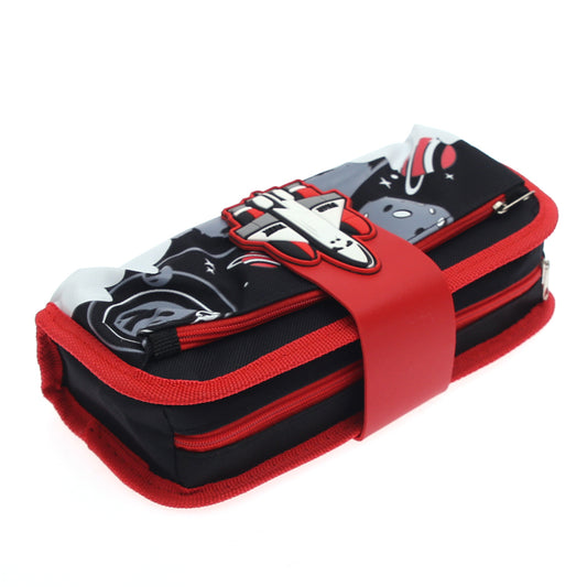 Space Shuttle Pencil Pouch | Kids Stationery Organizer with 3D Rocket Design