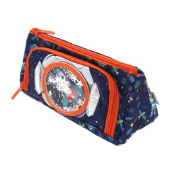 Space Explorer Pencil Pouch – U2099 | Galaxy Theme with 3D Window & Stars