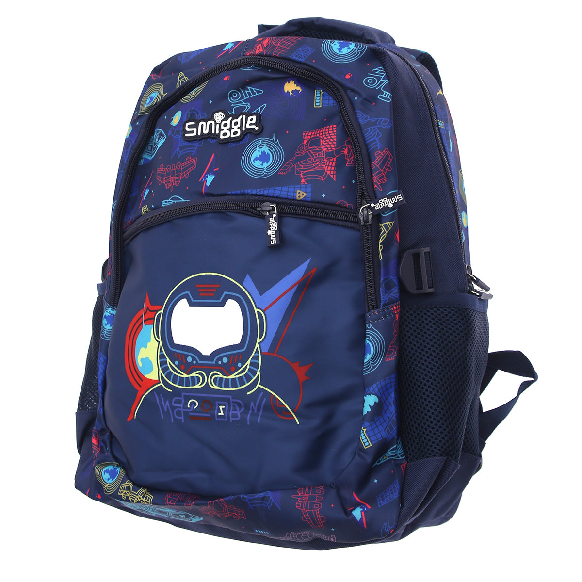 Smiggle Space Hero School Bag – Navy Blue Backpack for Kids Habitt